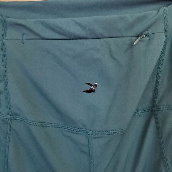 Glyder Flash Womens Size L High Waisted Leggings Dark Teal w/Pockets Gym Workout - Picture 7 of 8